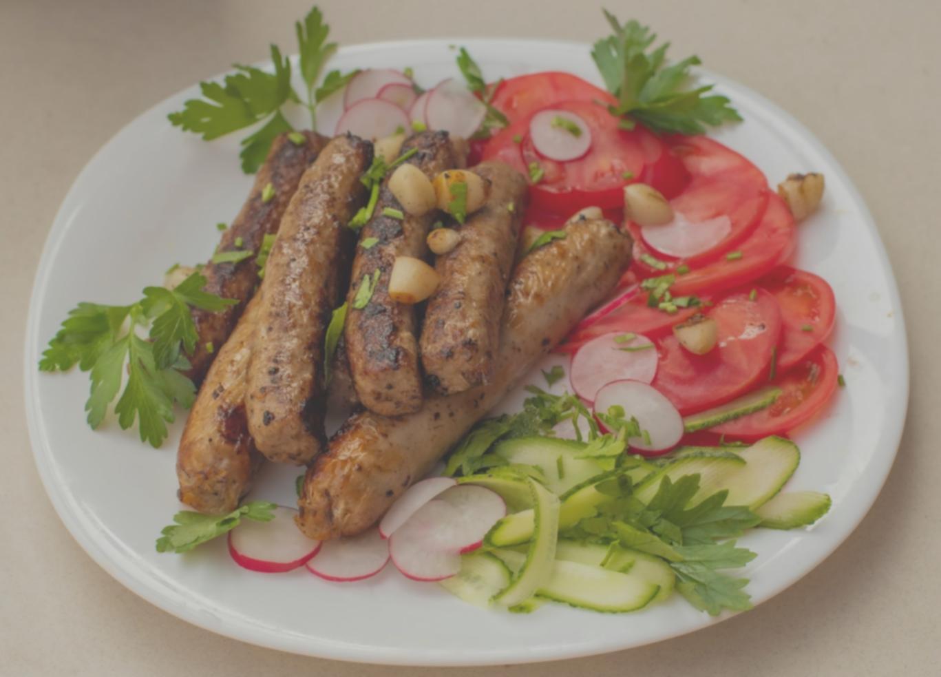 Detailaufnahme von handgemachten Street-Food Spezialitäten